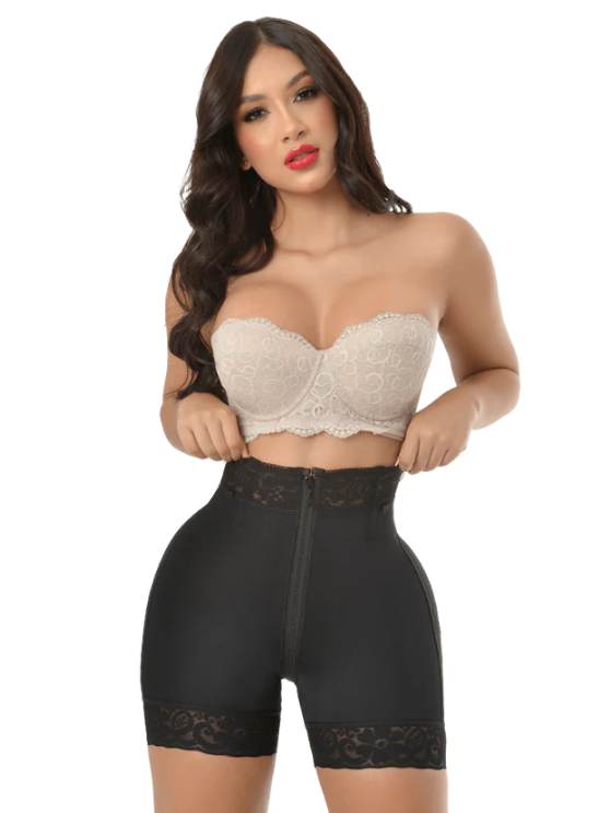 FAJA SHORT INVISIBLE DIAMANTE SOFISTICADA DE CIERRE