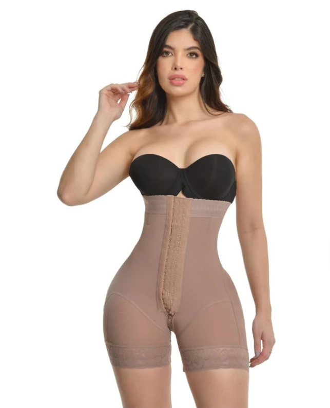 Short push up talle super alto con 3 filas broches realce bootylicious